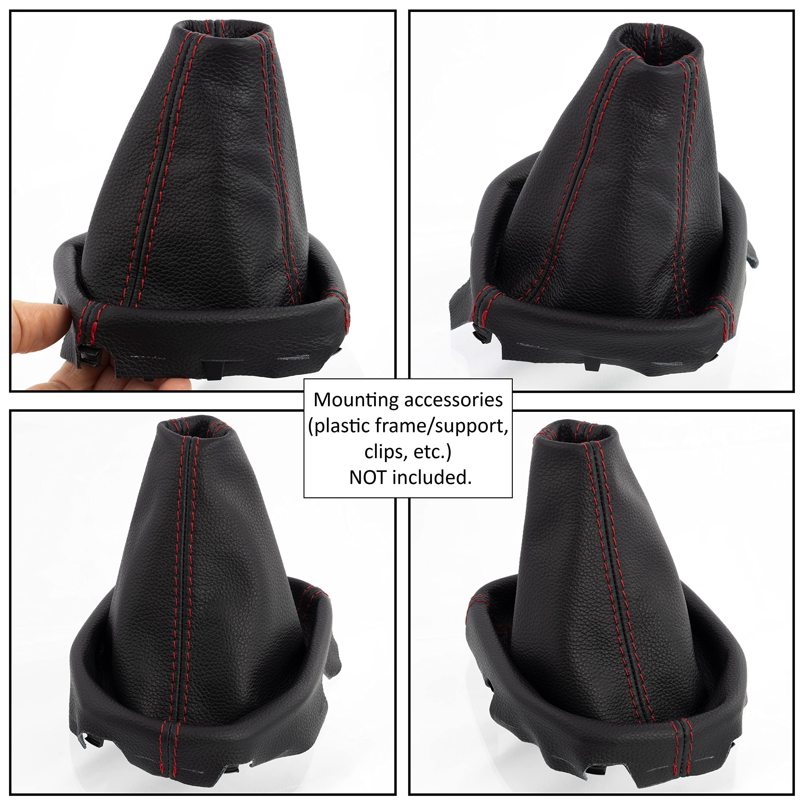 Aerzetix Soufflet de levier de vitesse en cuir véritable coutures Aerzetix Soufflet de levier de vitesse en cuir véritable coutures