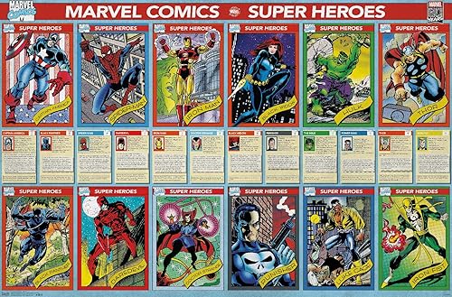 Miniatura 1 de Trends International Marvel Comics - Póster de 80 aniversario de Marvel - Póster de pared de tarjetas, 22.375 x 34 pulgadas, versión sin marco