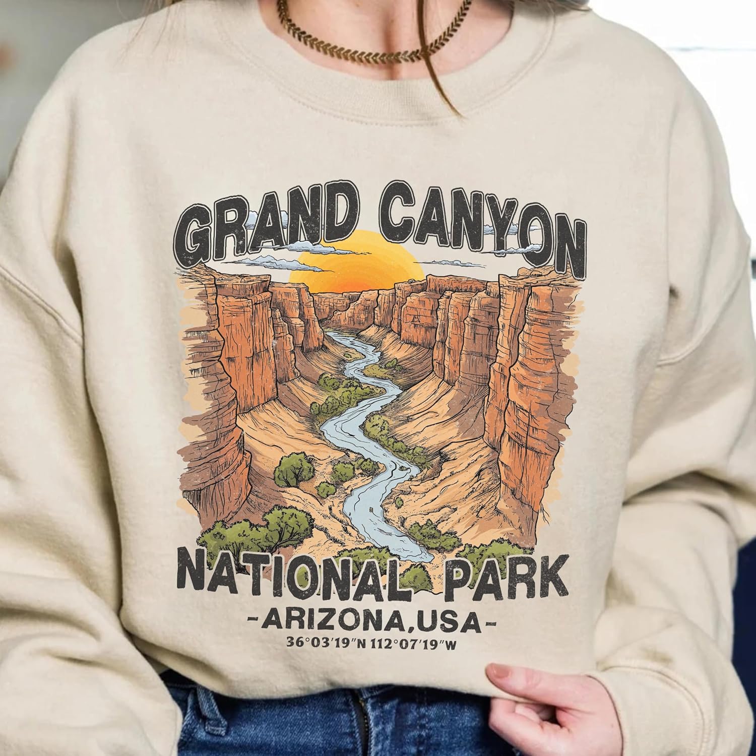 Grand Canyon National Park Sweatshirt - Grand Canyon Hiking Camping Outdoor Sweatshirt