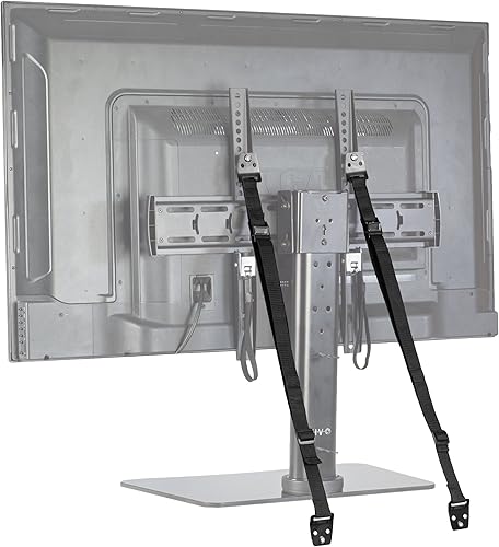 Miniatura 7 de Kit de cables dobles antipunta para TV, correas de seguridad sin inclinación para pantallas o muebles, anclaje ajustable a prueba de bebés