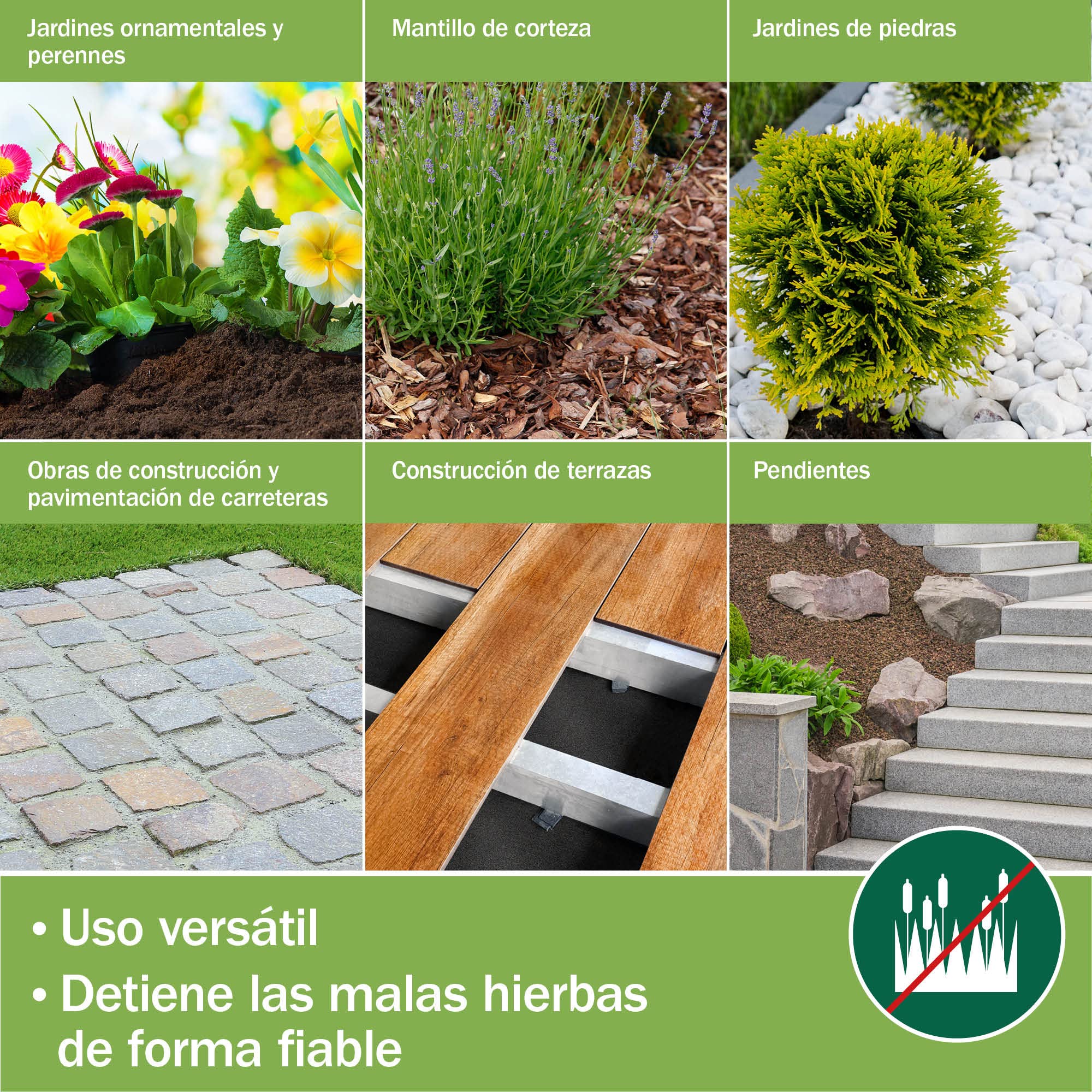Moorland Malla Antihierbas Geotextil Permeable al Agua Irrompible Anchura | 100m² 1m negro contra malas hierbas 100% reutilizable resistente a rayos UV jardín y terraza desgarro tela Gardur