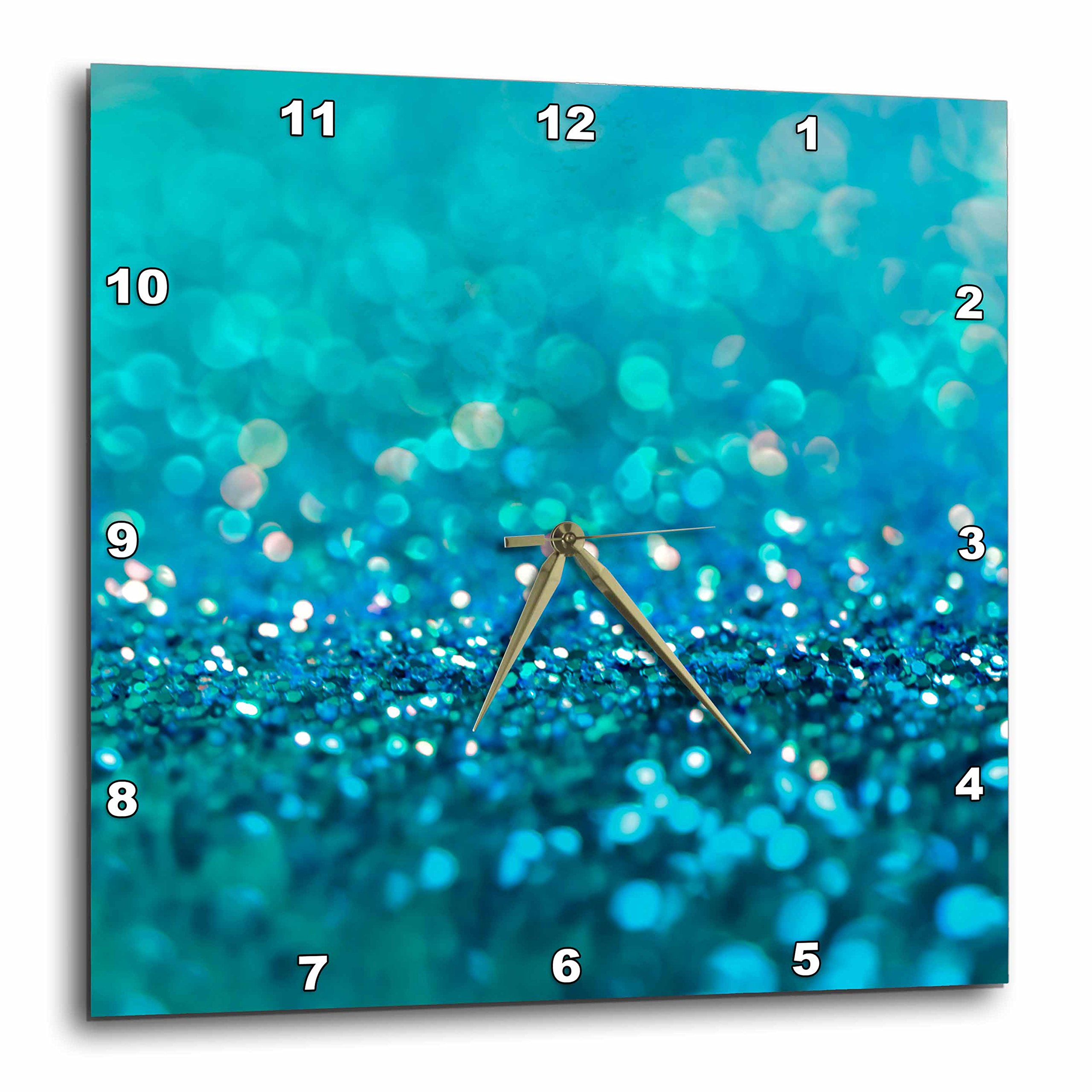 Horloge murale petit format brillant bleu résout mur vide