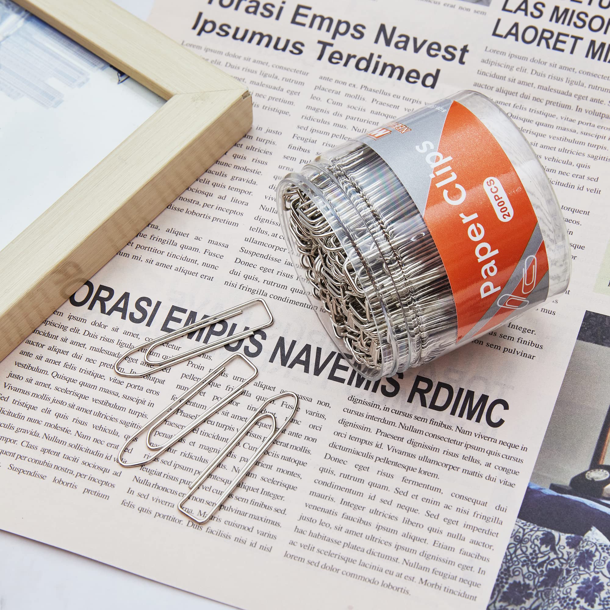 Amazon | NEEWAY 大型ペーパークリップ ジャンボペーパークリップ 200