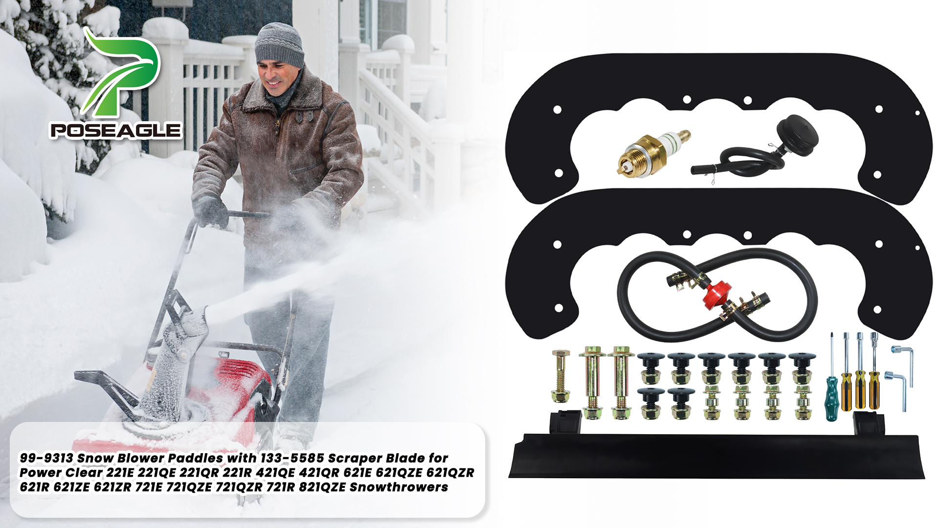 Toro 21 IN Power Clear Paddle & Scraper Kit (Set Of 2 99-9313 - Foto 2