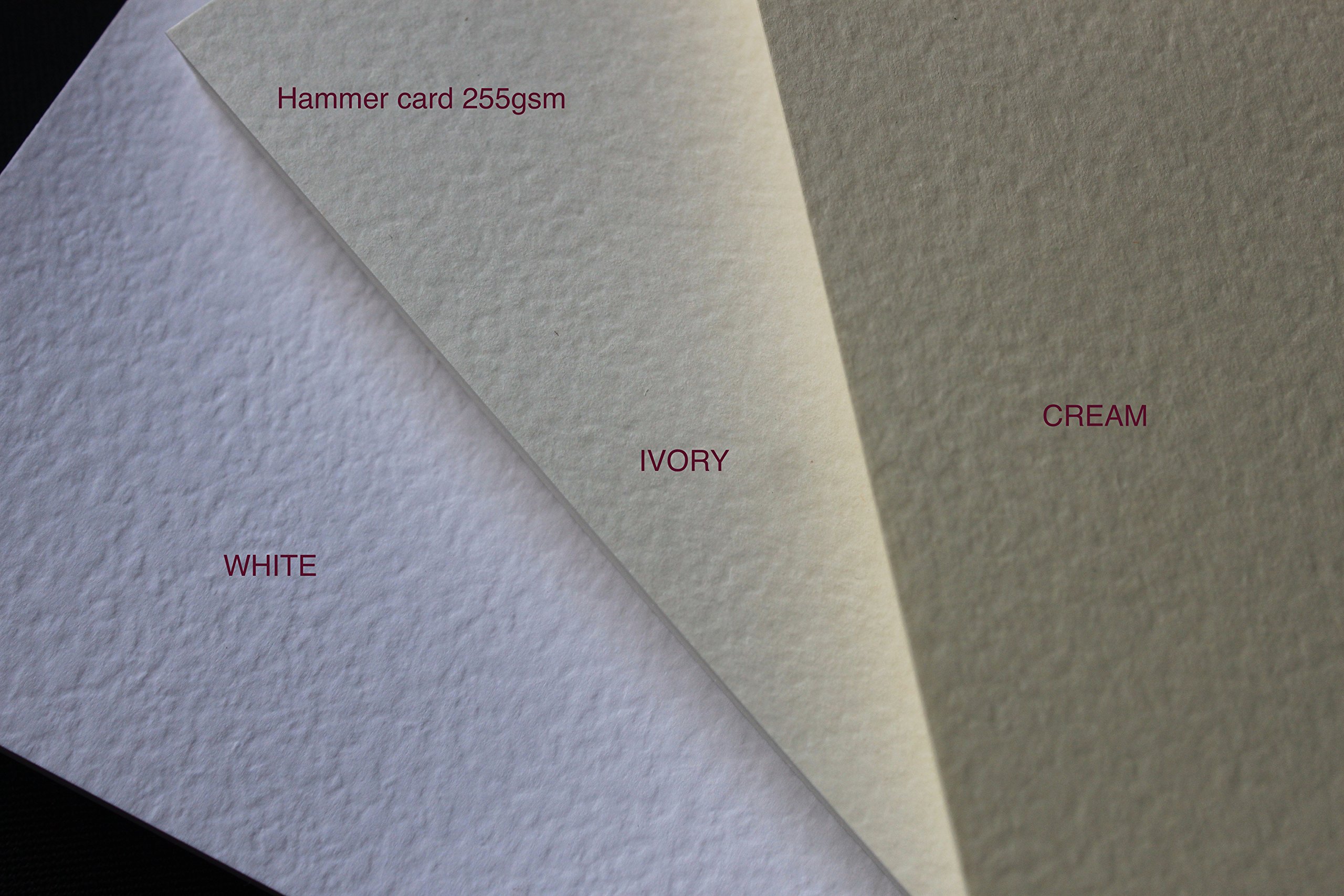 Diy Wedding & Crafts Ivory Hammered 10 A5 Sheets Of Card 250-260Gsm Excellent For Cards, Scrapbook,Wedding Stationery (Ivory Hammered)