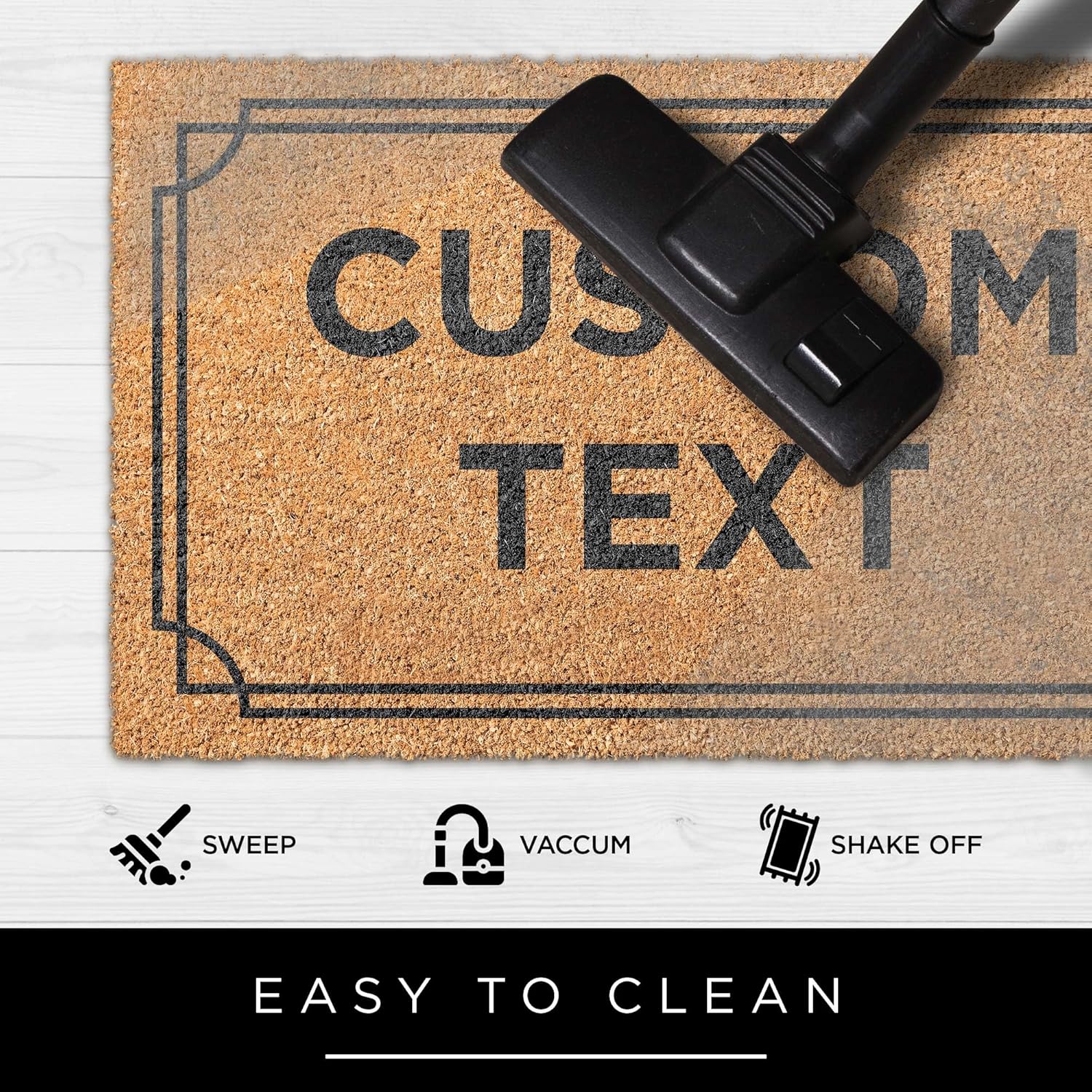 Personalized Door Mat, Custom Coir Doormat, Customize with Text, Front Door Mat, Indoor/Outdoor, Housewarming, Heavy Duty Slip Resistant Backing, Natural Coir Material