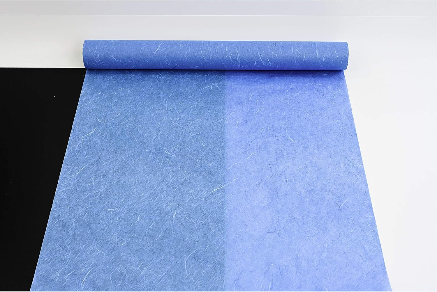 Korean Mulberry Paper HanJi Natural Fiber Texture Gift Wrapping Packaging Decorative Wallpaper UnYong-Ji Roll Blue 54Cm x 20m (21.3 x 787.4 Inches)
