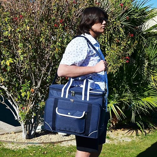 Miniatura 3 de Enfriador de picnic aislado original de Fighting Illini con licencia de la Universidad de Illinois con servicio para 4 - Diseñado y montado en los