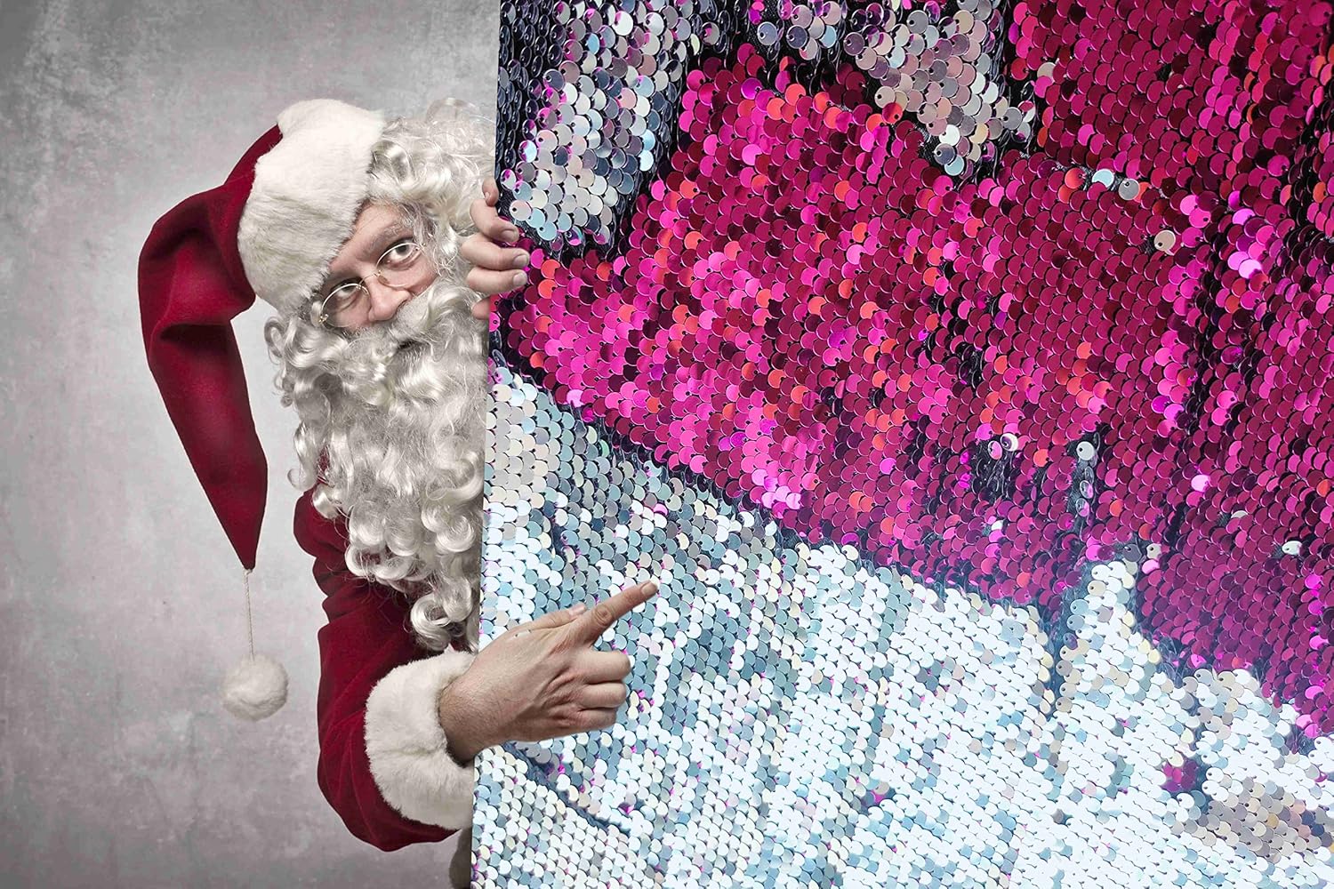 Sensory Wall Sequin Flip Fabric for Kids,2Yard Large Sequins Sensory Materials Fidget Play for Toddlers,Tactile Reversible Fabric Sensory Materials for Classroom Calming Corner (2 yd, Purple + Silver)