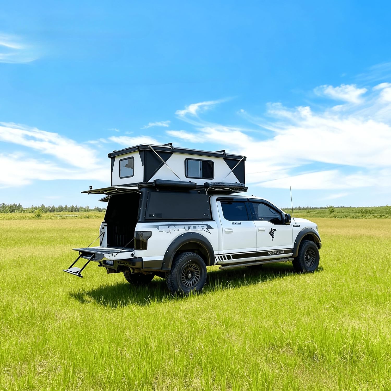 4-Season Insulated Hard Shell Truck Tent - Thermal Break Pop Up Overland Tent with Anti-Condensation Mat for Winter Camping, Weatherproof Truck Bed Tent for Snow and Freezing Conditions