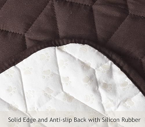 Miniatura 5 de Ameritex Funda de sofá biplaza, protector de muebles acolchado resistente al agua con parte trasera antideslizante para perros, niños y mascotas,