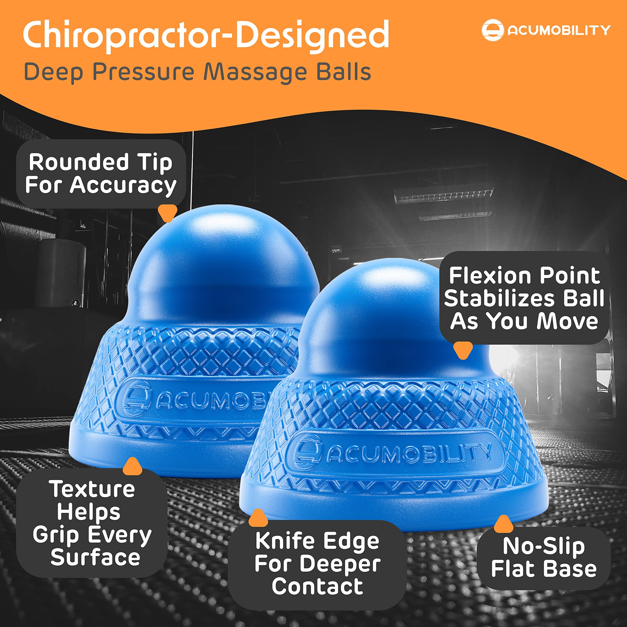 Acumobility Massage Ball Roller 2 Pack Trigger Point Massage Balls