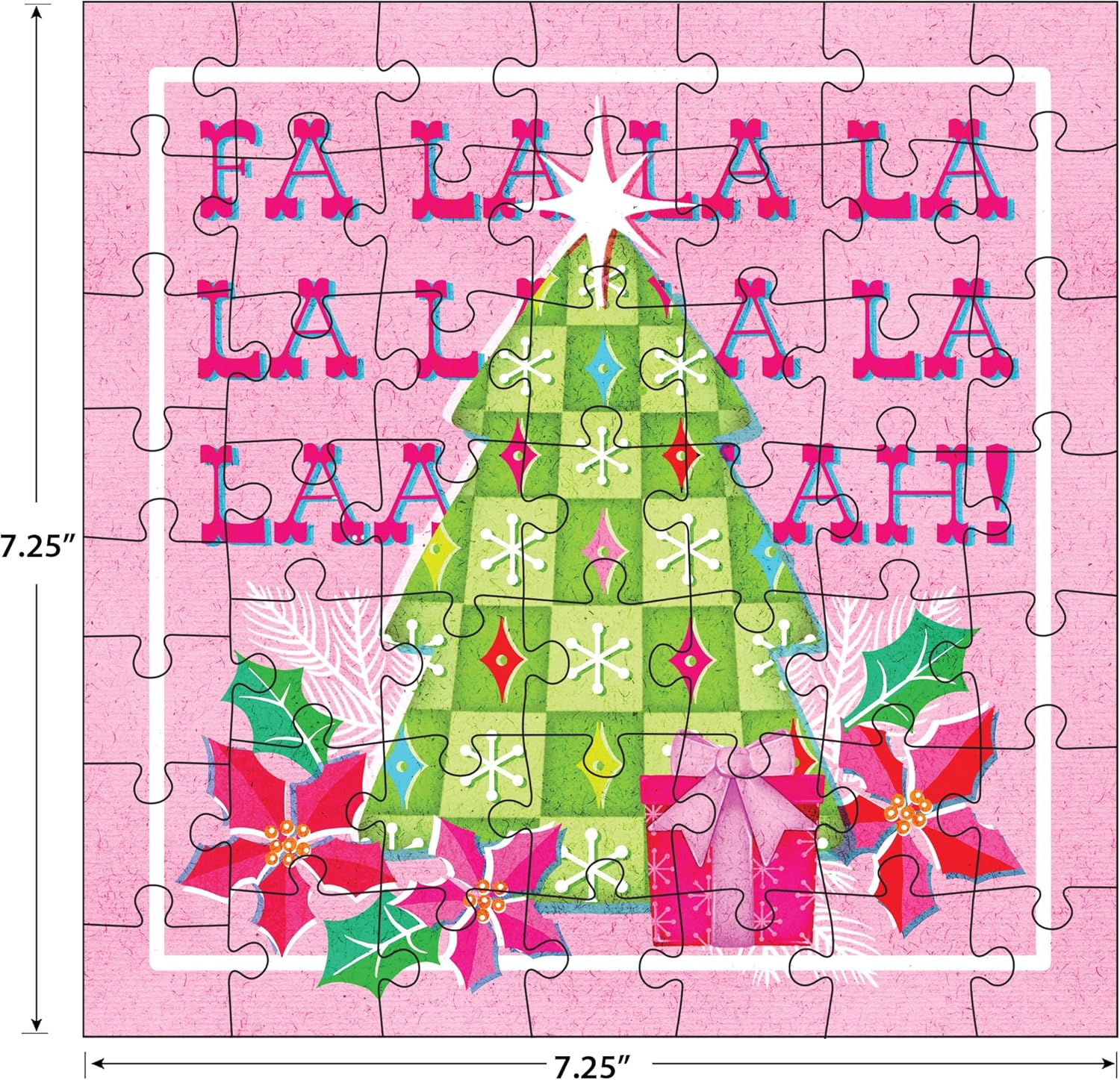 RoseArt Holiday Advent Calendar Jigsaw Puzzle 2025 Christmas Puzzle - 12 Individual Puzzles Each Measuring 7.5"x 7.5" - 600 Pieces Total