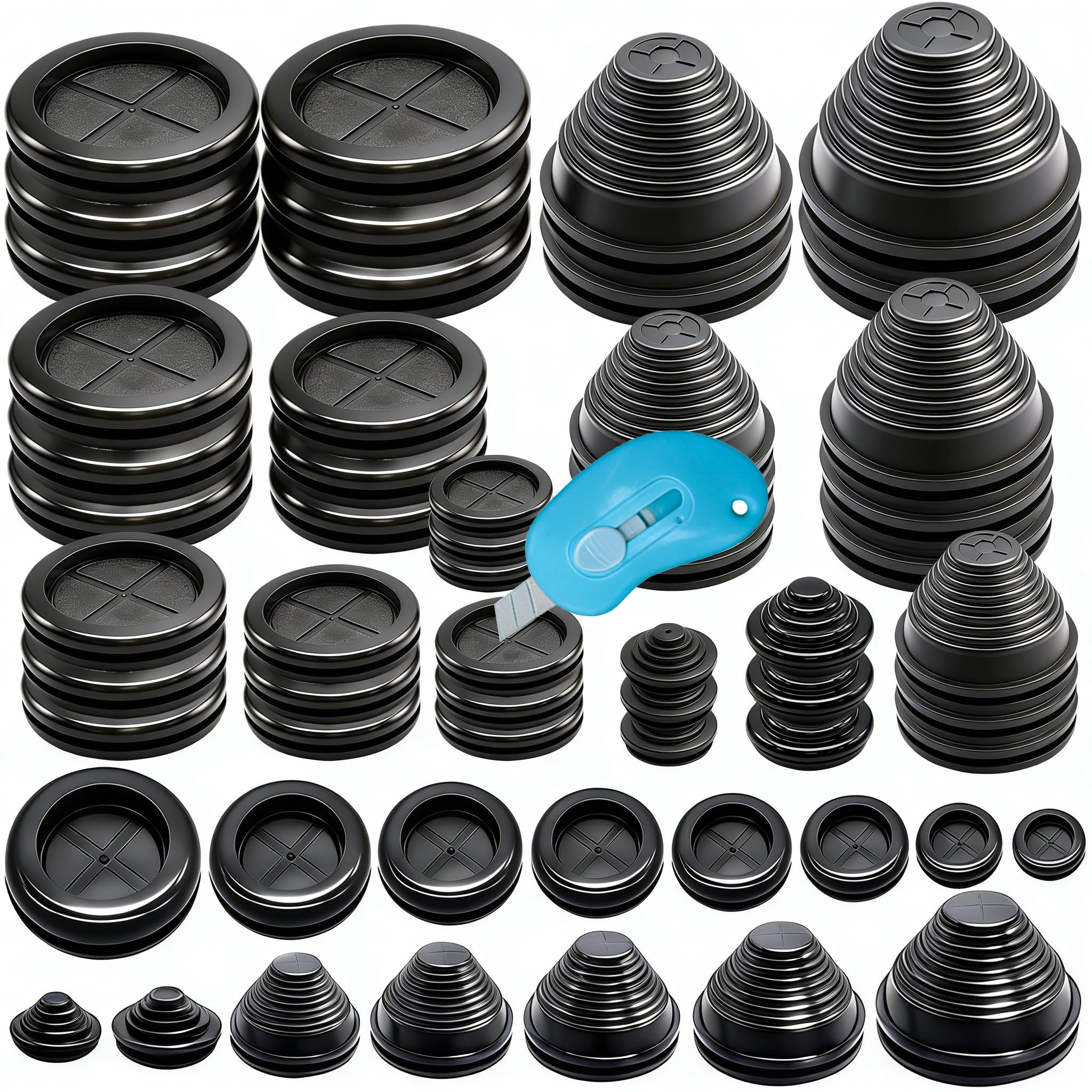 210 Pcs Rubber Grommets - Wire Protection Kit -7