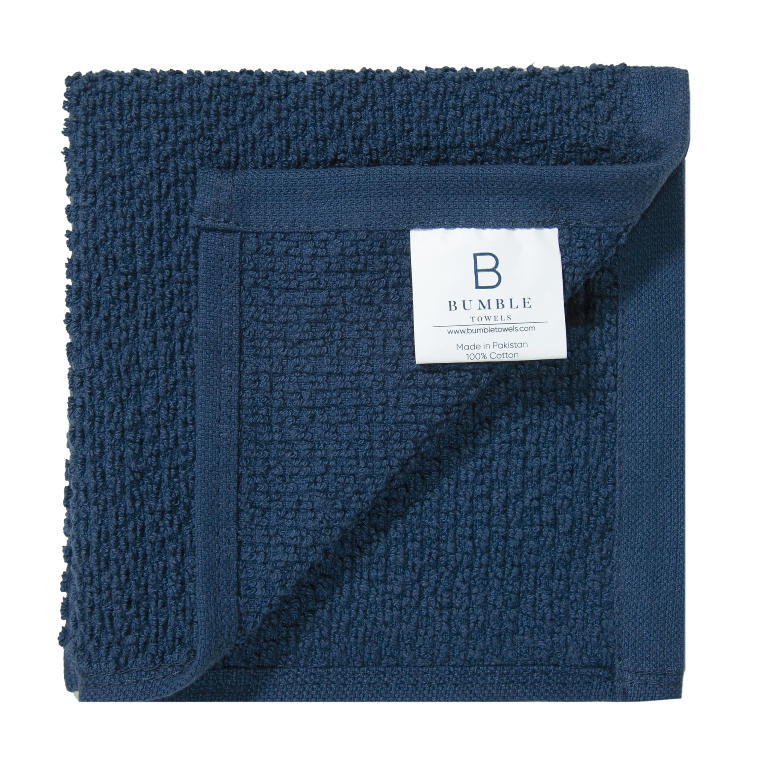 Bumble - Paños de cocina de alta calidad de 12 x 12 pulgadas, juego de paños de cocina de algodón hilado en anillo 100% natural, 430 GSM, altamente absorbentes y suaves, paquete de 8, 4 toallas de