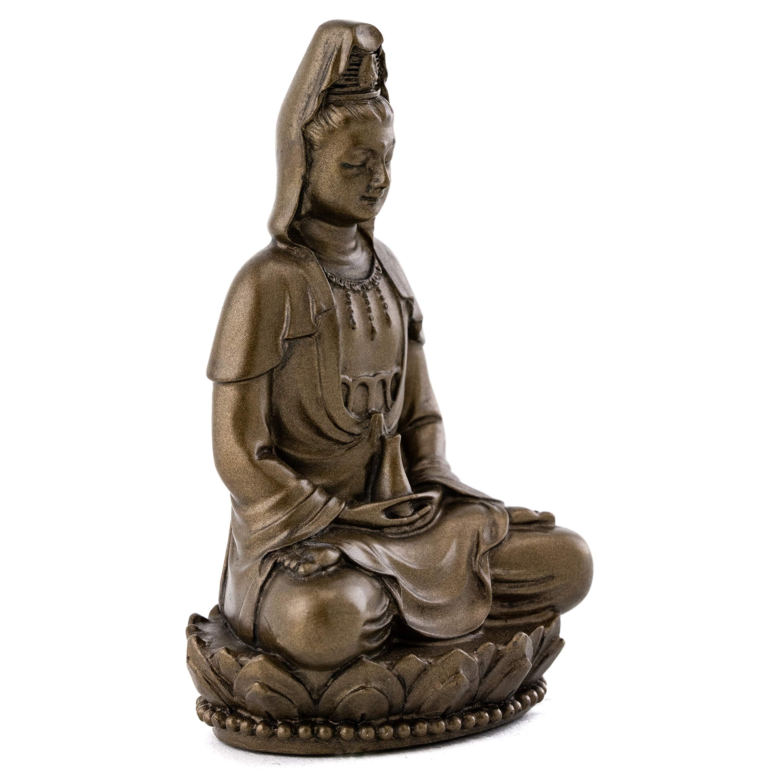 Top Collection Small Quan Yin Decorative Statue HandPainted Guan Yin