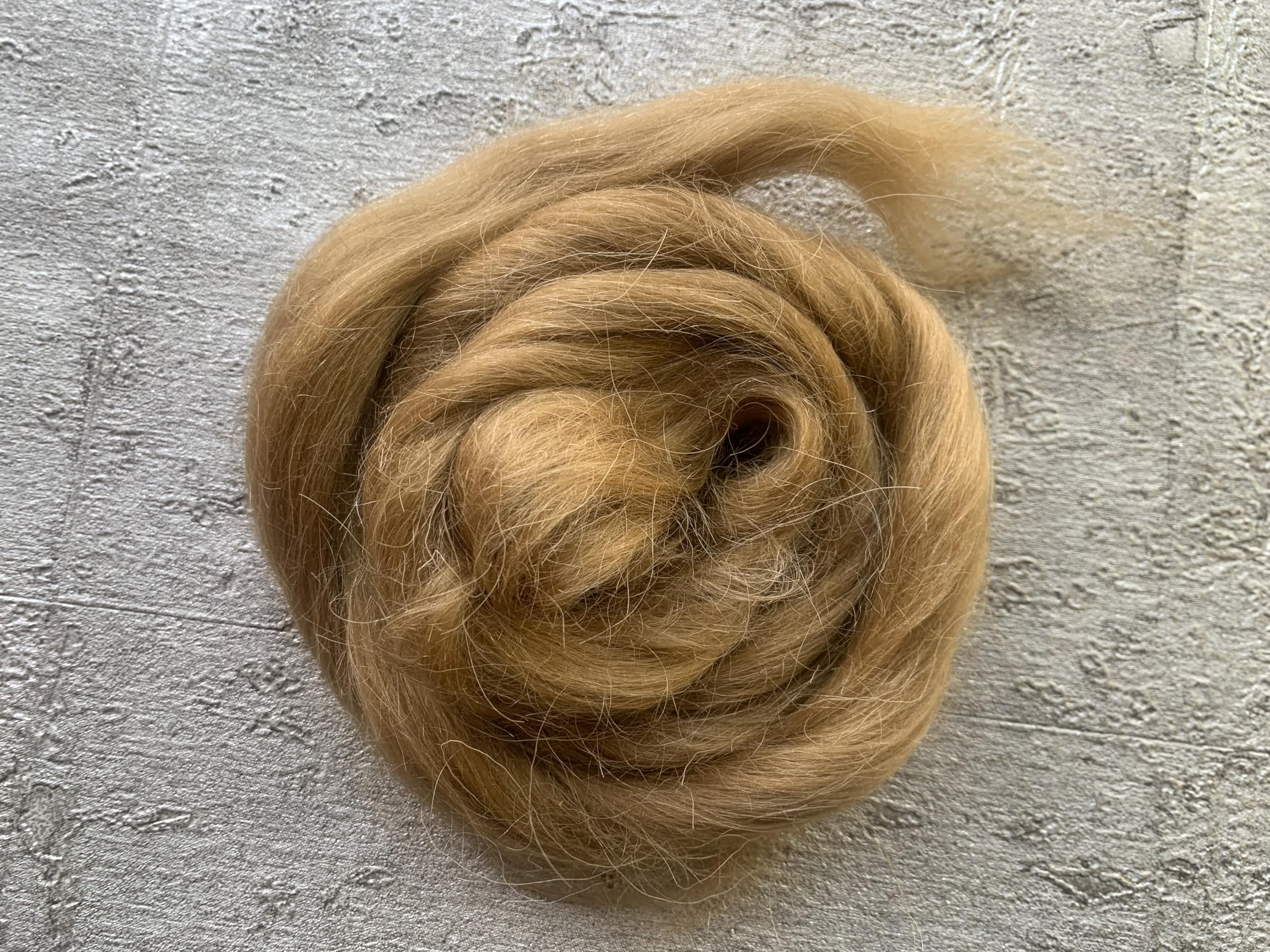 Heidifeathers Light Brown Heidifeathers® Mohair And Wool Blend - Needle Felting Fur, Reborn Rooting, Doll Hair (Light Brown)