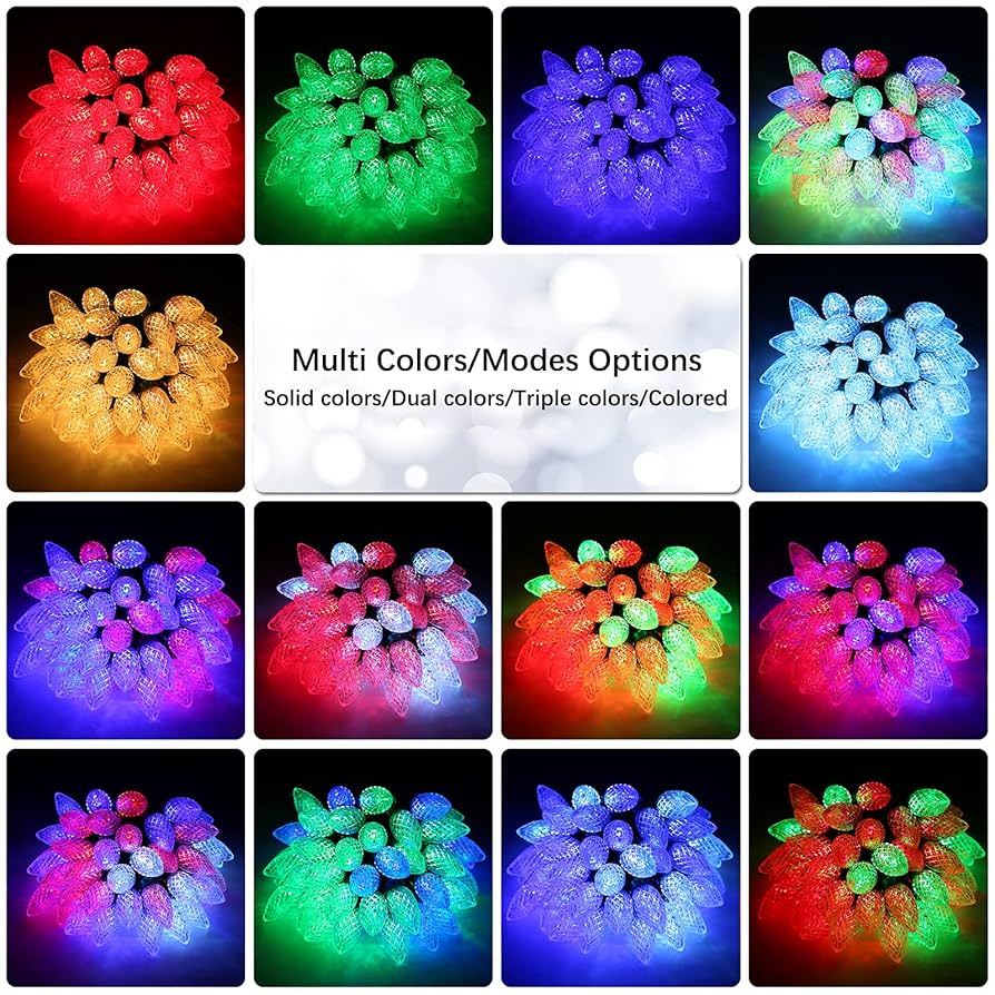 Forest Fire&Green➕Red&Green➕Rainbowセット Novolink WiFi Controlled Outdoor RGB Color-Changing String