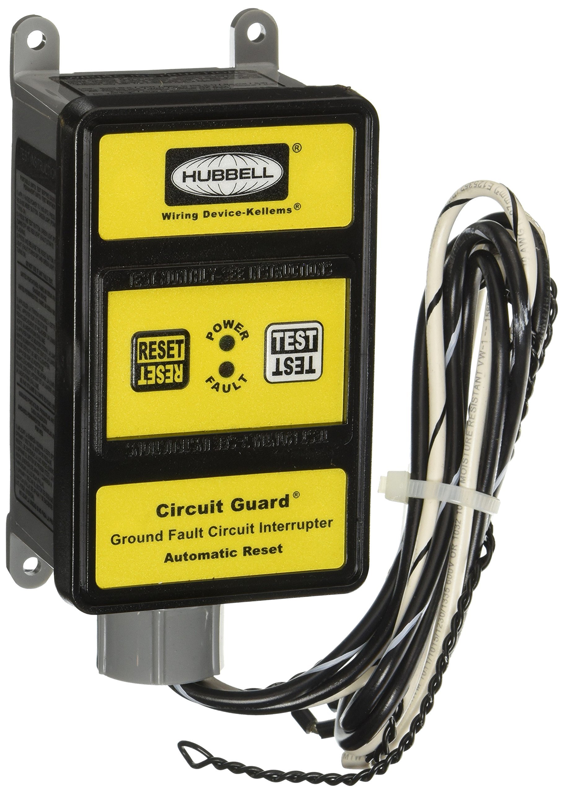 Hubbell GFHW13115 Hard Wired GFCI, Auto Set with Alarm, 30 amp, 120V