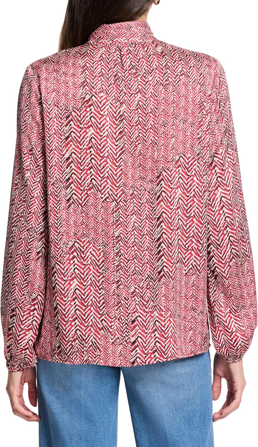 NIC+ZOE Womens Herringbone Stamp Top - Image 3