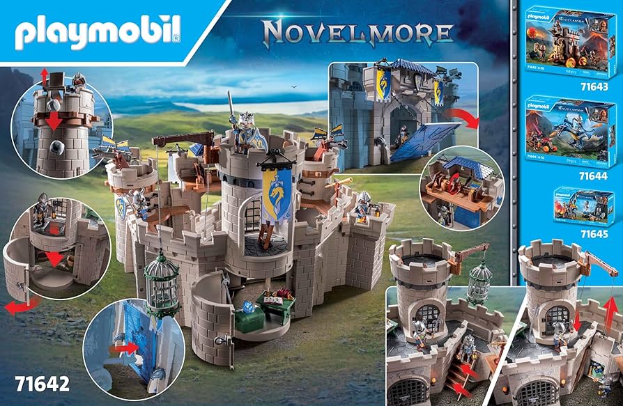 プレイモービル／70642 ノベルモア シリーズ ノベルモア・ナイトの飛行船 Amazon.com: PLAYMOBIL Novelmore 71642 Arwynn's Castle