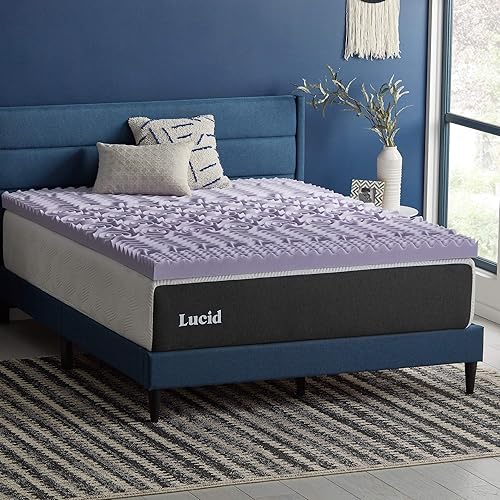 Lucid 3 Inch Mattress Topper Full XL Memory Foam