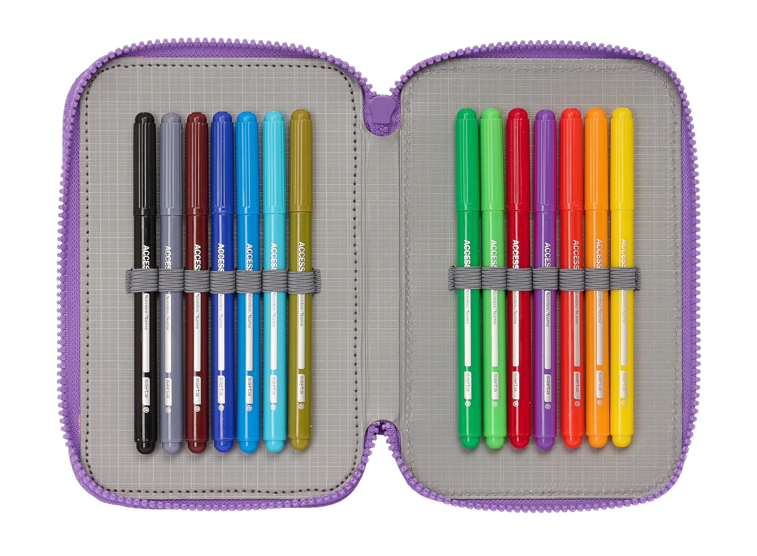 Stitch Sweet - Estuche Escolar con 36 Útiles Incluidos, Estuche Infantil, Estuche Niño, Ideal para Niños de 5 a 14 Años, Cómodo y Versátil, Calidad y Resistencia, 12.5x5.5x19.5 cm, Color Azul/Lila
