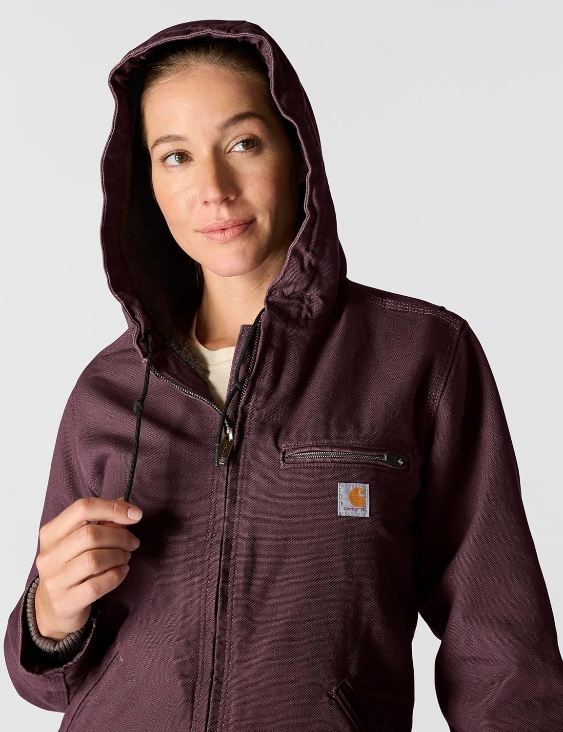 Carhartt Women's Loose Fit Washed Duck Sherpa Lined Jacket - Image 3