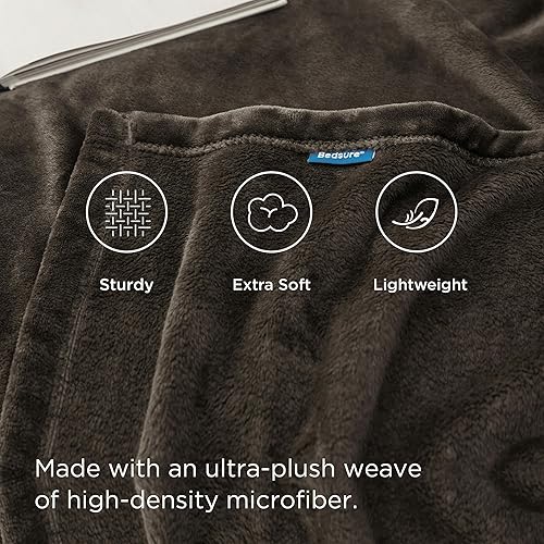 Miniatura 4 de Bedsure - Manta de vellón, tamaño individual, 8.85 ozyd, ligera, afelpada, mullida, acogedora, suave, cálida, para cama, sofá, viajes y campamento,