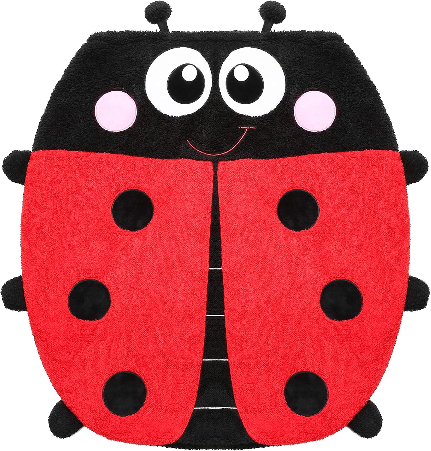 Ladybug Blanket for Kids, 2in1 Soft Plush Fleece Blanket