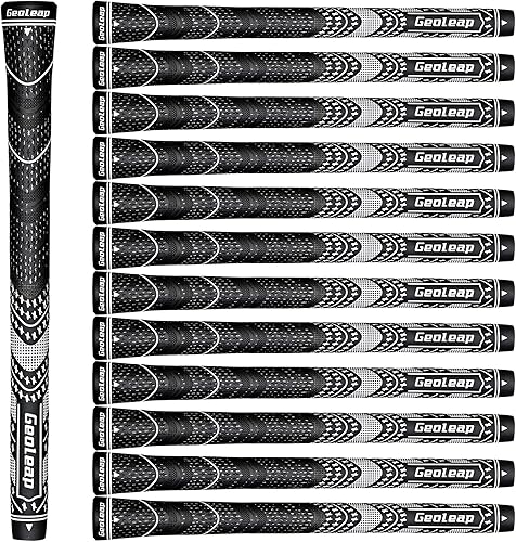 Geoleap Juego de 13 Agarres de Golf - Material Compuesto de Goma con Cordón, Agarres Híbridos para Palos de Golf, Rendimiento en Todas las