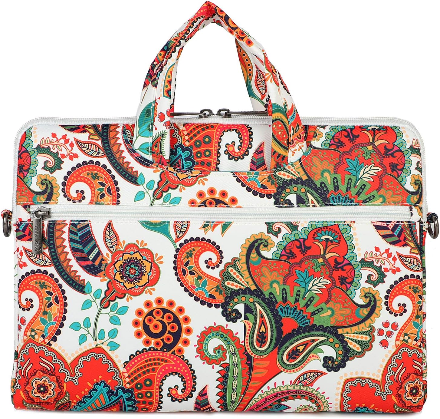 Canvaslove Paisley Pattern Lightweight Waterproof Laptop Shoulder Bag Sleeve Case for MacBook Pro 16 inch and 15.6 inch-16 inch Laptop - Image 9