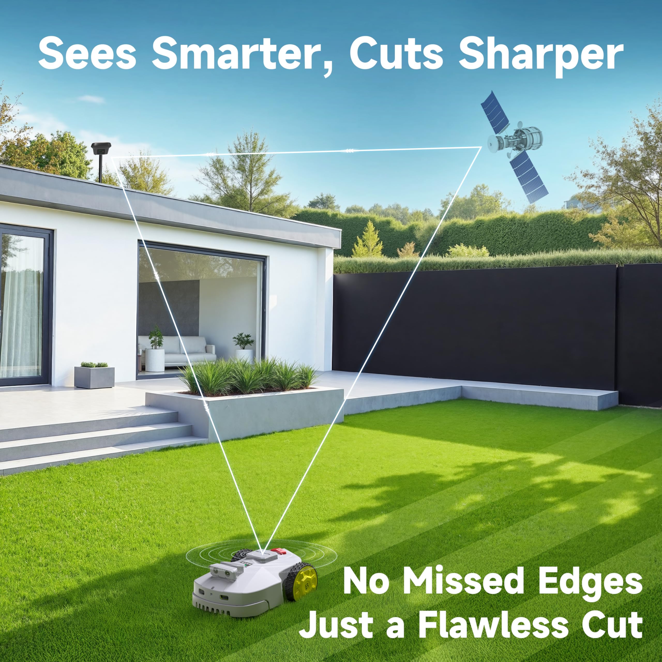 BESTMOW Robot Lawn Mower - 1.5 Acre, App Control -3
