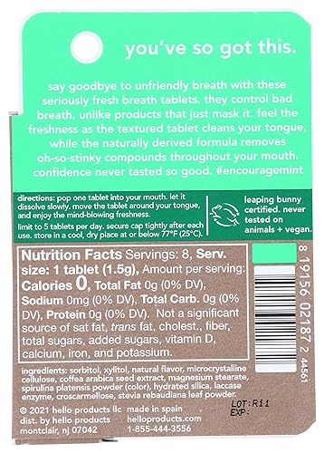 Miniatura 2 de HELLO Fresh Mint Breath Tablets 04 OZ