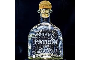 Personalized Engraved EMPTY Patron Bottle/Decanter with Reusable Reusable Bottles