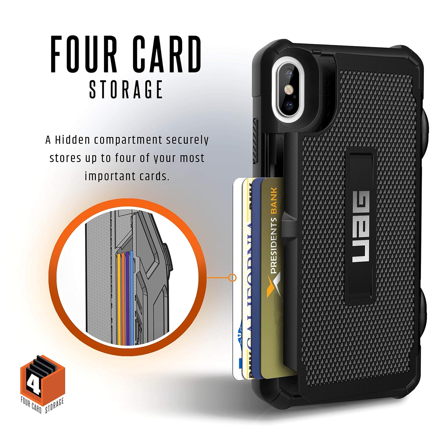 Top Rated URBAN ARMOR GEAR UAG iPhone Xs Max [6.5-inch Screen] Trooper Feather-Light Rugged [Black] Military Drop Tested iPhone Case