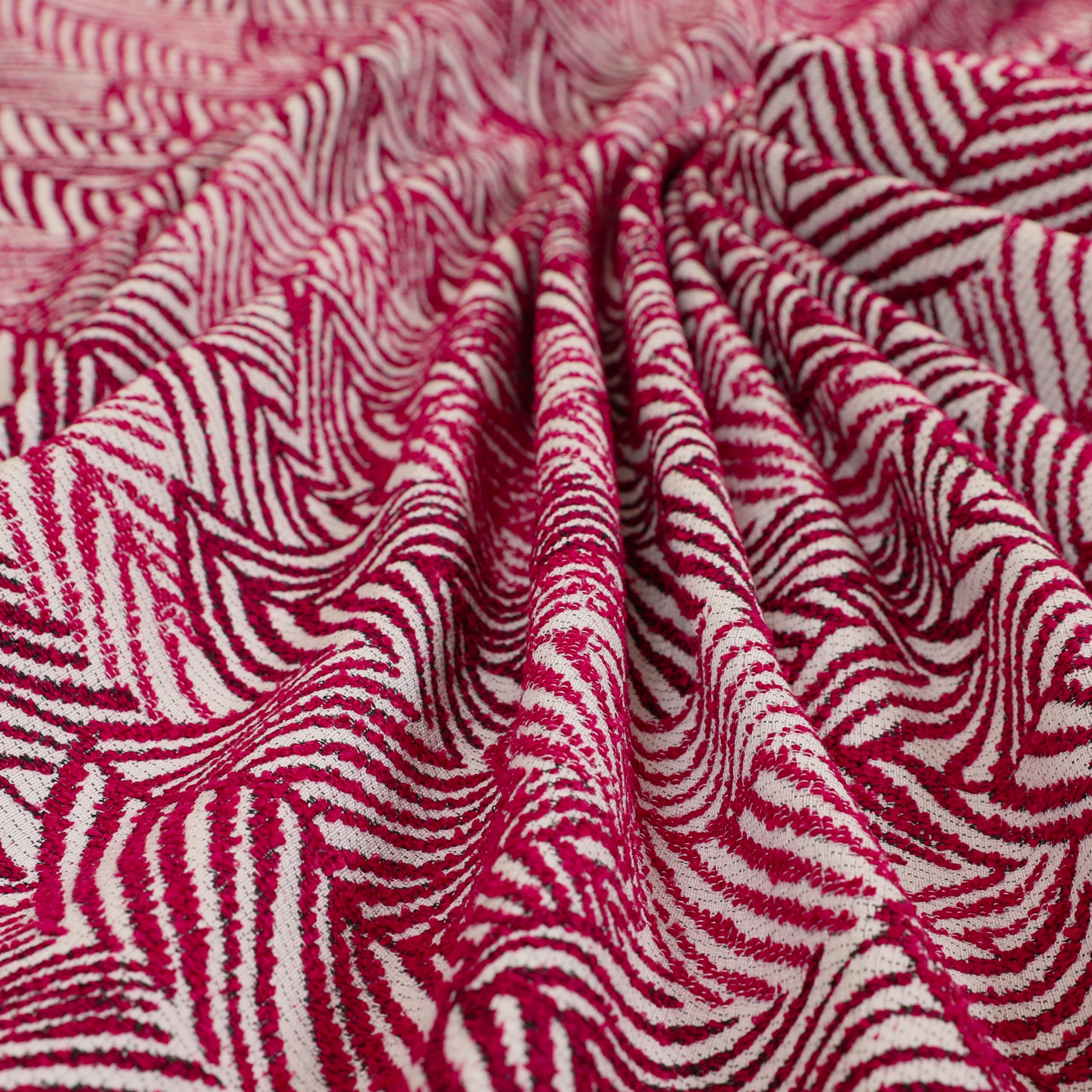 Redbrick Mill Fabrics Flame Retardant Soft Quality Modern Leaf Floral Pattern Woven Chenille Upholstery Fabric by The Metre, Pink Leaf Floral (Per Metre) โ image 1