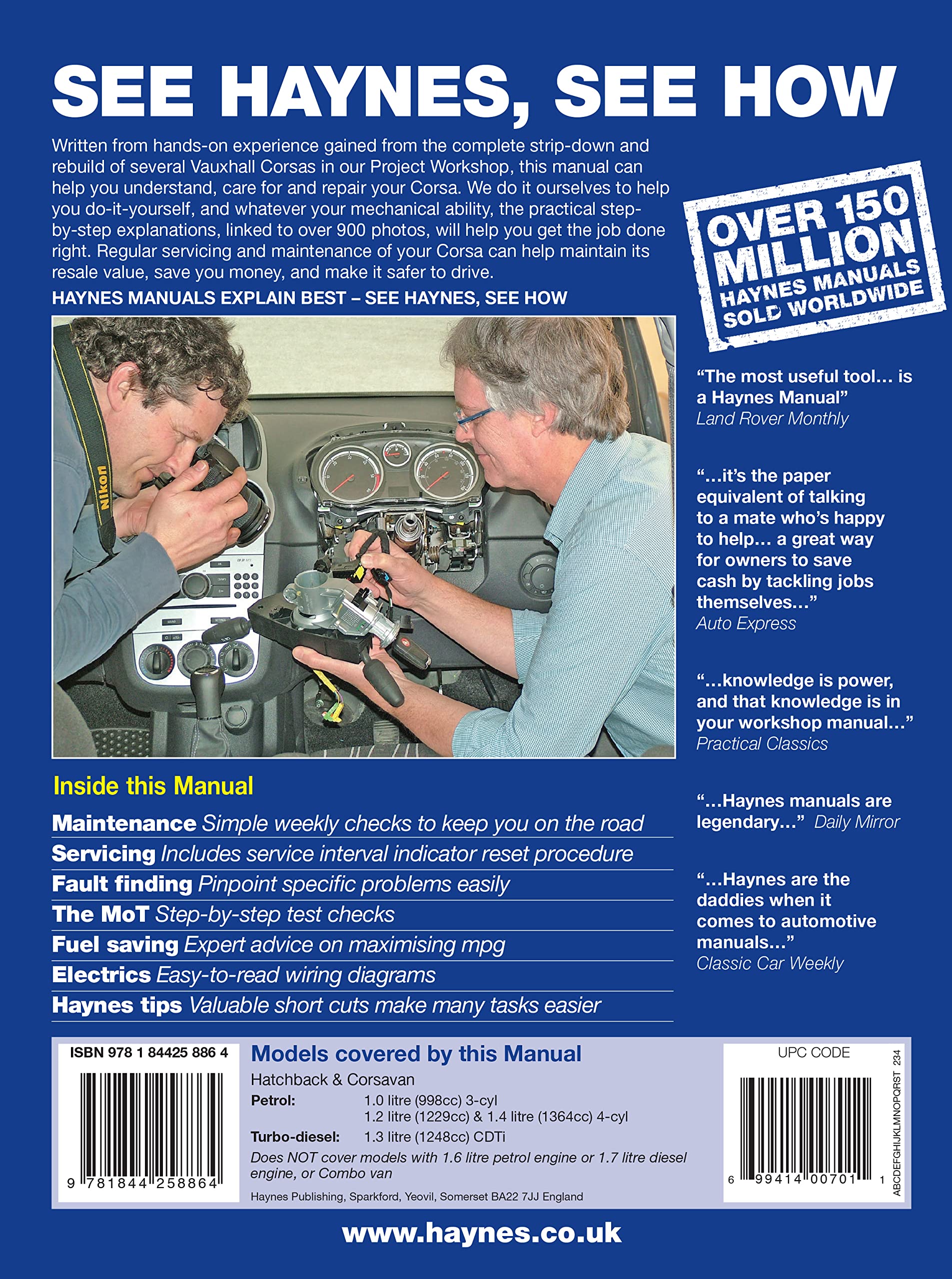 Vauxhall/Opel Corsa Petrol & Diesel (Sept 06 - 10) Haynes Repair Manual