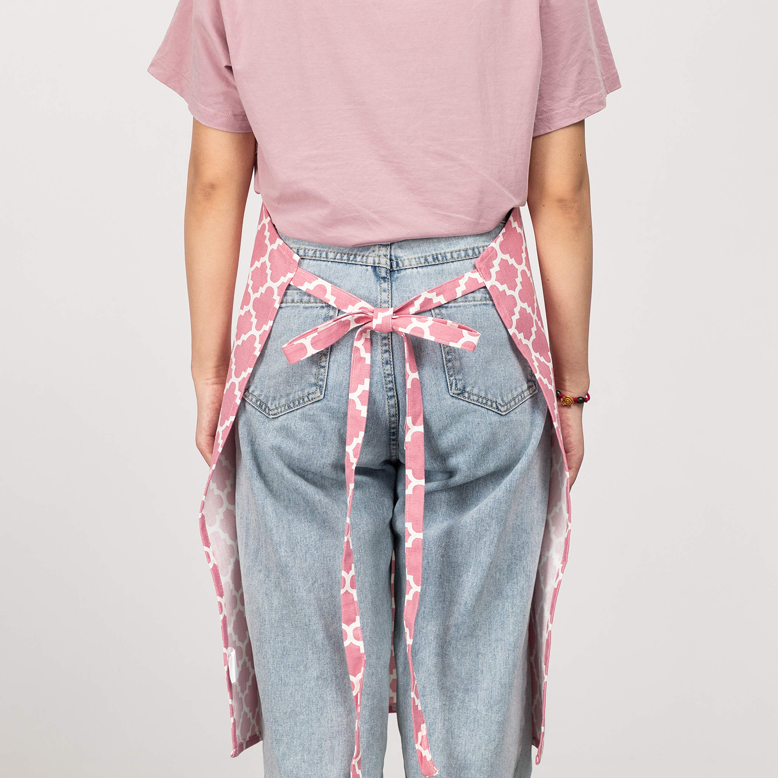 Grembiule Da Cucina LessMo In Cotone - Con 3 Tasche, Regolabile, Unisex, Per Casa, BBQ E Artigianato