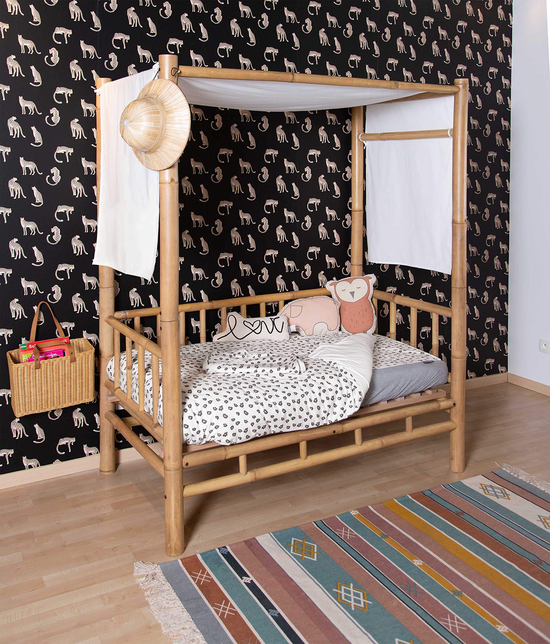 Childhome - Juego de cama para bebé (100 x 140 cm), diseño de leopardo