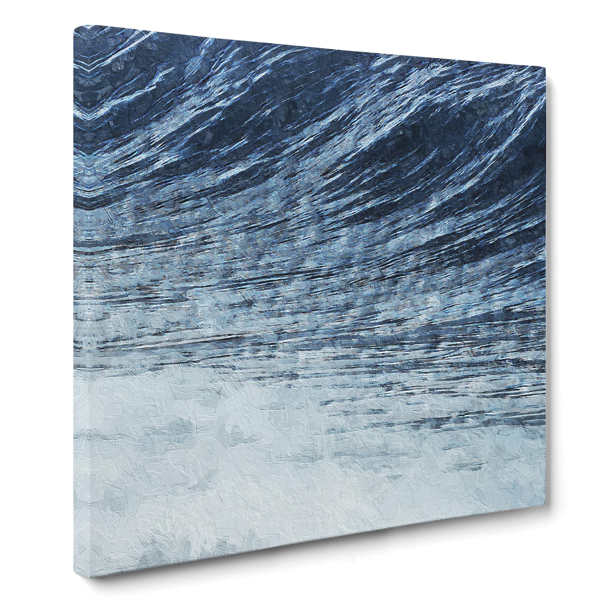 Rising of the Wave in Blue Canvas Print, Mixed, 35L x 35W cm