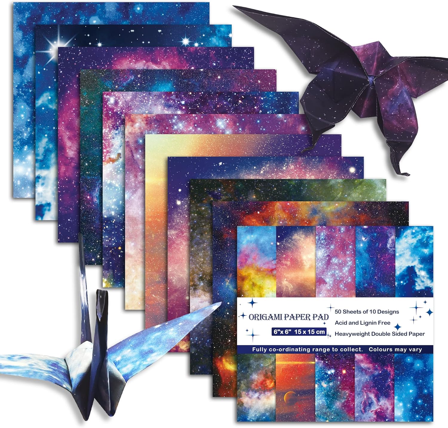 Origami Paper 6x6 Double Sided 50 Sheets 10 Colors origami