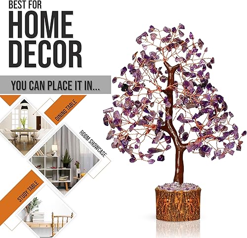 Miniatura 3 de Árbol de cristal de amatista, cristales curativos, árbol de la vida, decoración de habitación morada, decoración de cristal, árbol de cristal,