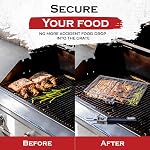 SHIZZO Grill Basket Value Set, Barbecue BBQ Grilling Basket , Stainless Steel Large Folding Grilling baskets With Handle, Portable Outdoor Camping BBQ Rack for Fish, Shrimp, Vegetables, Barbeque Griller Cooking Accessories, Gift, Gifts for father, da