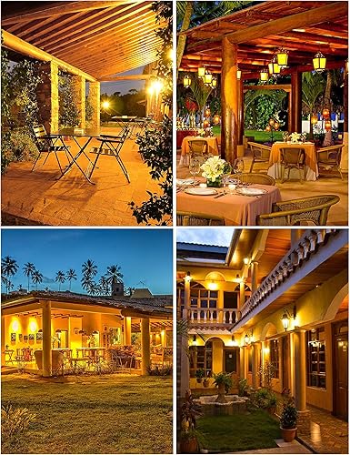 Miniatura 7 de Bombillas A19 para insectos, bombilla LED amarilla para insectos, equivalente a 9 W de 60 W, bombillas amarillas ámbar para exteriores, base E26