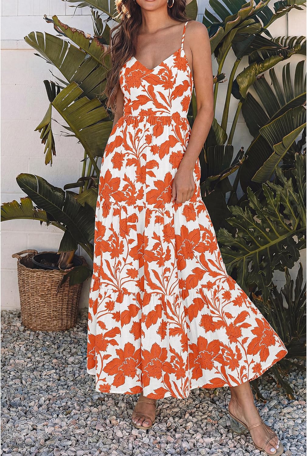 KIRUNDO Maxi Dresses for Women Summer Boho Floral Beach Vacation Sundress Spring Wedding Guest Dress Flowy Cruise Resort Wear - Image 7