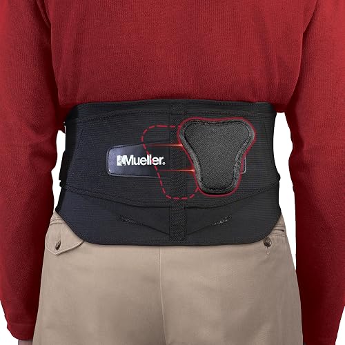 MUELLER Sports Medicine Lumbar Back Brace with Removable Pad, Ideal for Upper and Lower Back Pain, Relief & Support for Men and Women, Strains, Sciatica, Scoliosis
