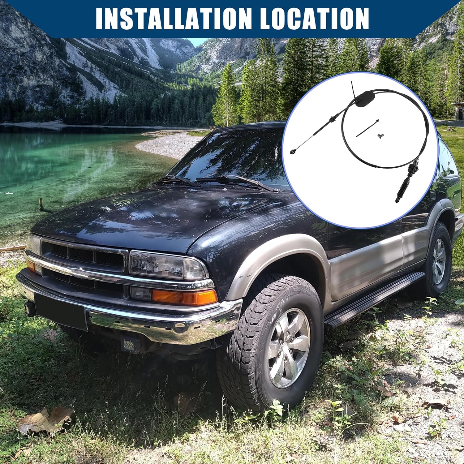 NO. 15189198 Automatic Transmission Gear Shifter Cable for Chevy Blazer S10 for GMC Jimmy Sonoma/Auto Trans Control Range Selector Lever Cable Assembly/Durable / 1Pcs