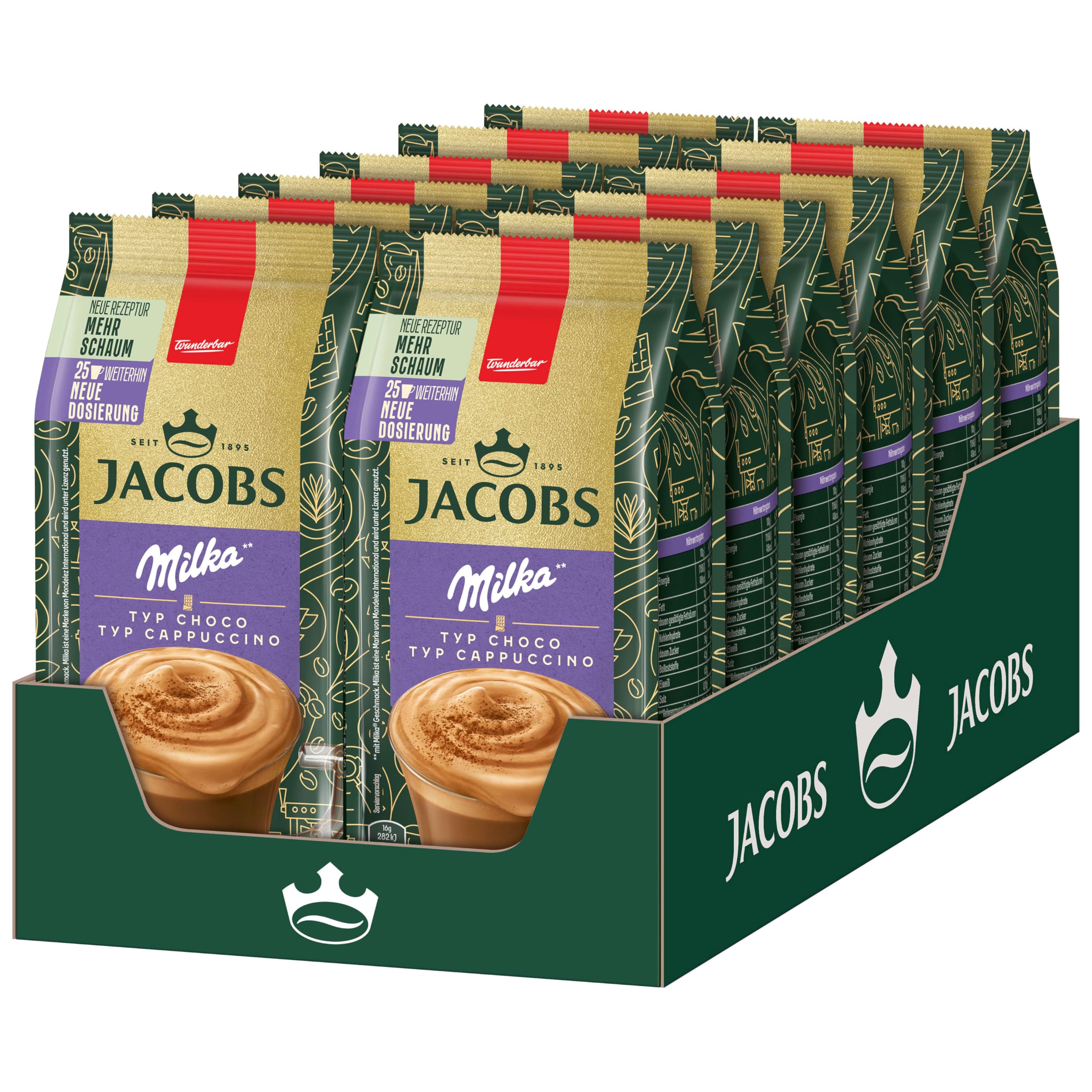 Jacobs Typ Choco Cappuccino mit Milka, 12er Pack (12 x 400 g)
