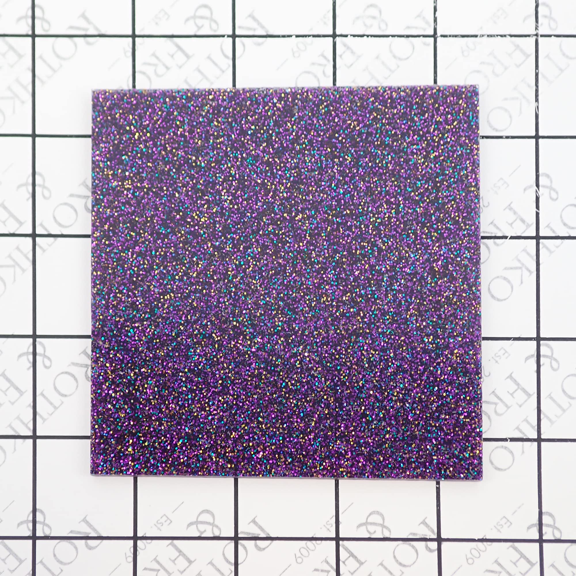 Incudo Purple Holographic Glitter Acrylic Sheet - 500x300x3mm - Image 3